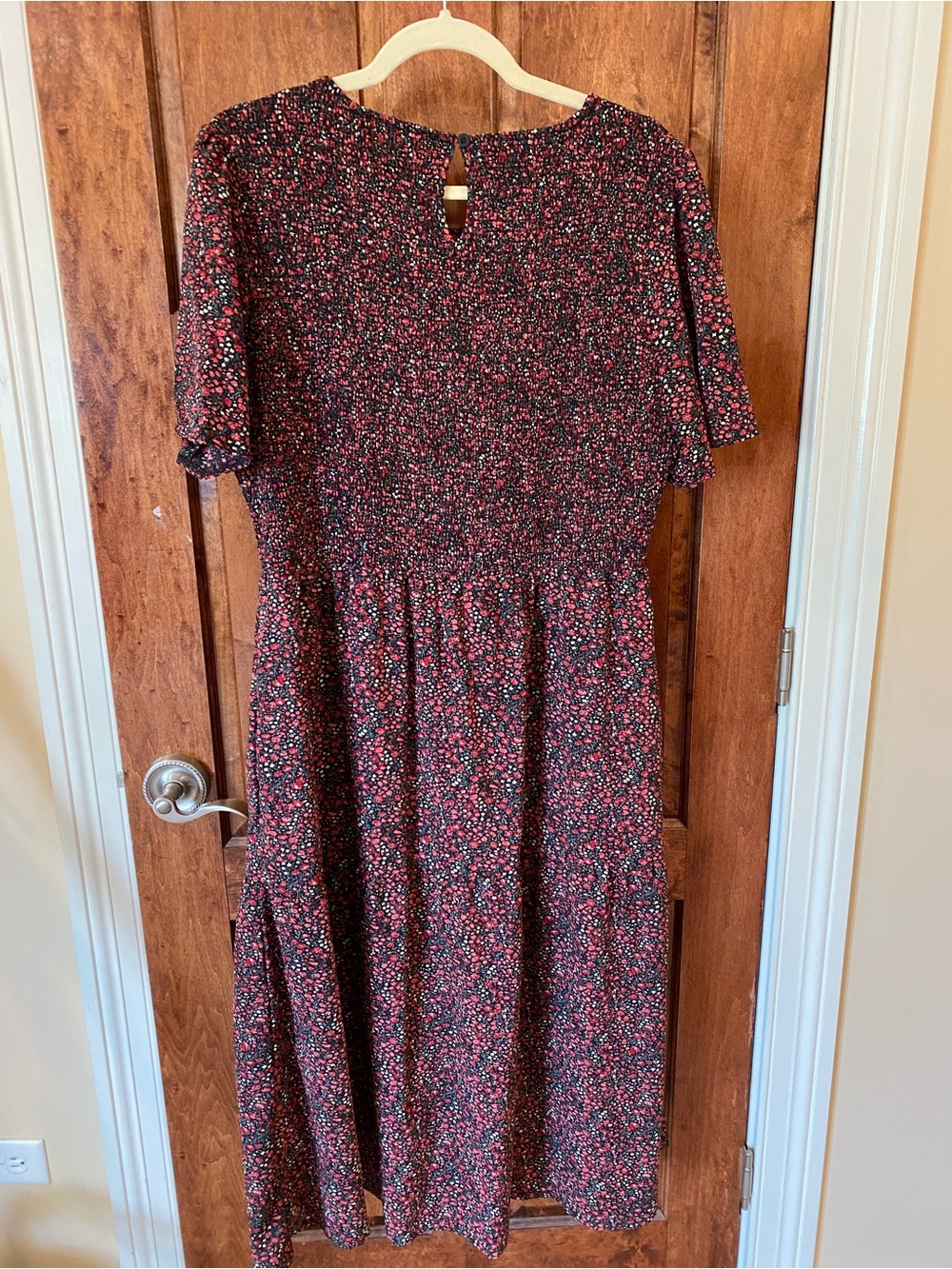 Women’s Ellakoko Floral print Short Sleeve Smocked Summer Midi Dress - Picture 9 of 9